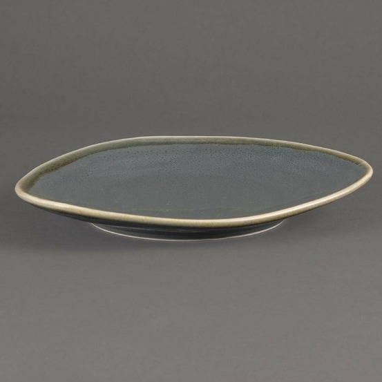 Assiette triangulaire couleur océan kiln 230 mm - lot de 6 - olympia