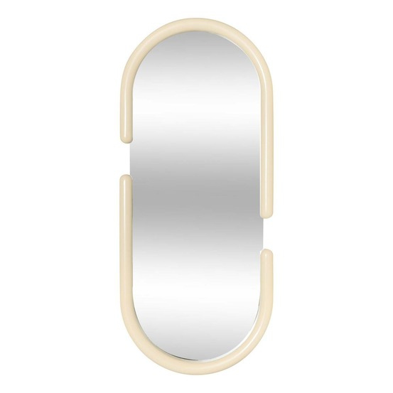 Miroir pool ovale 39x90cm beige