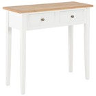Table de console et coiffeuse blanc 79x30x74 cm bois