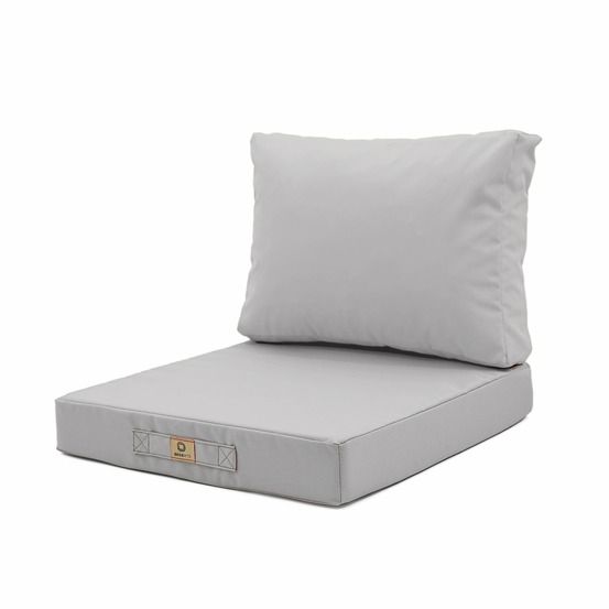 Coussins pour salon de jardin déhoussable 50x50cm gris galet