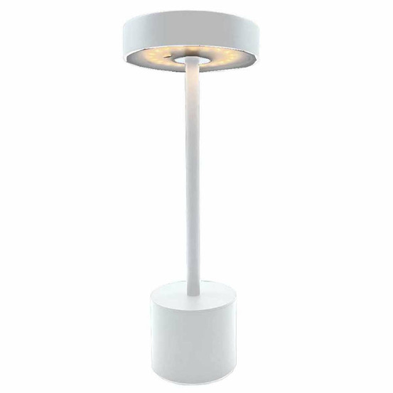 Lampe de table sans fil roby blanc aluminium h30cm