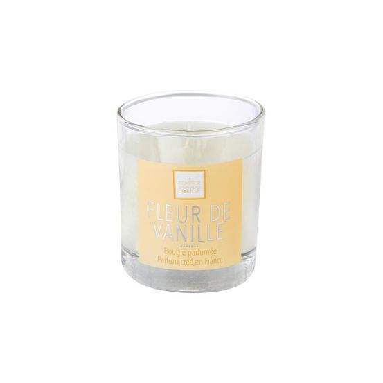 Bougie parfumée fleur de vanille pot en verre 190 g