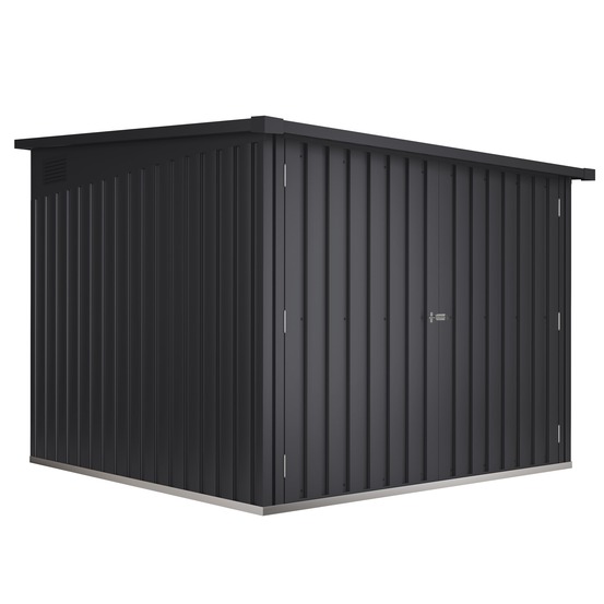 Wasabi - abri vélo extérieur 4,2m² moser – capacité 4 vélos, rails de support, grande porte doublée, verrouillage du loquet