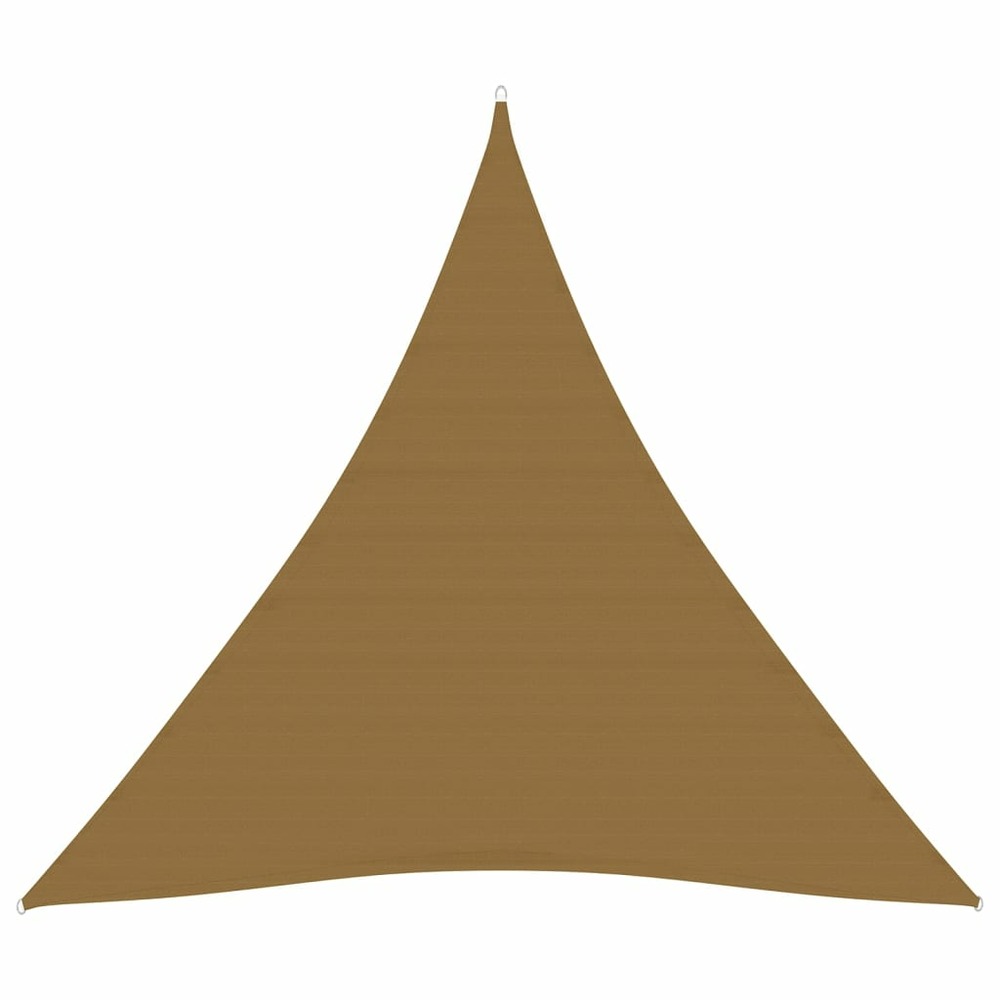 Voile toile d'ombrage parasol 160 g/m² 3,6 x 3,6 x 3,6 m pehd taupe
