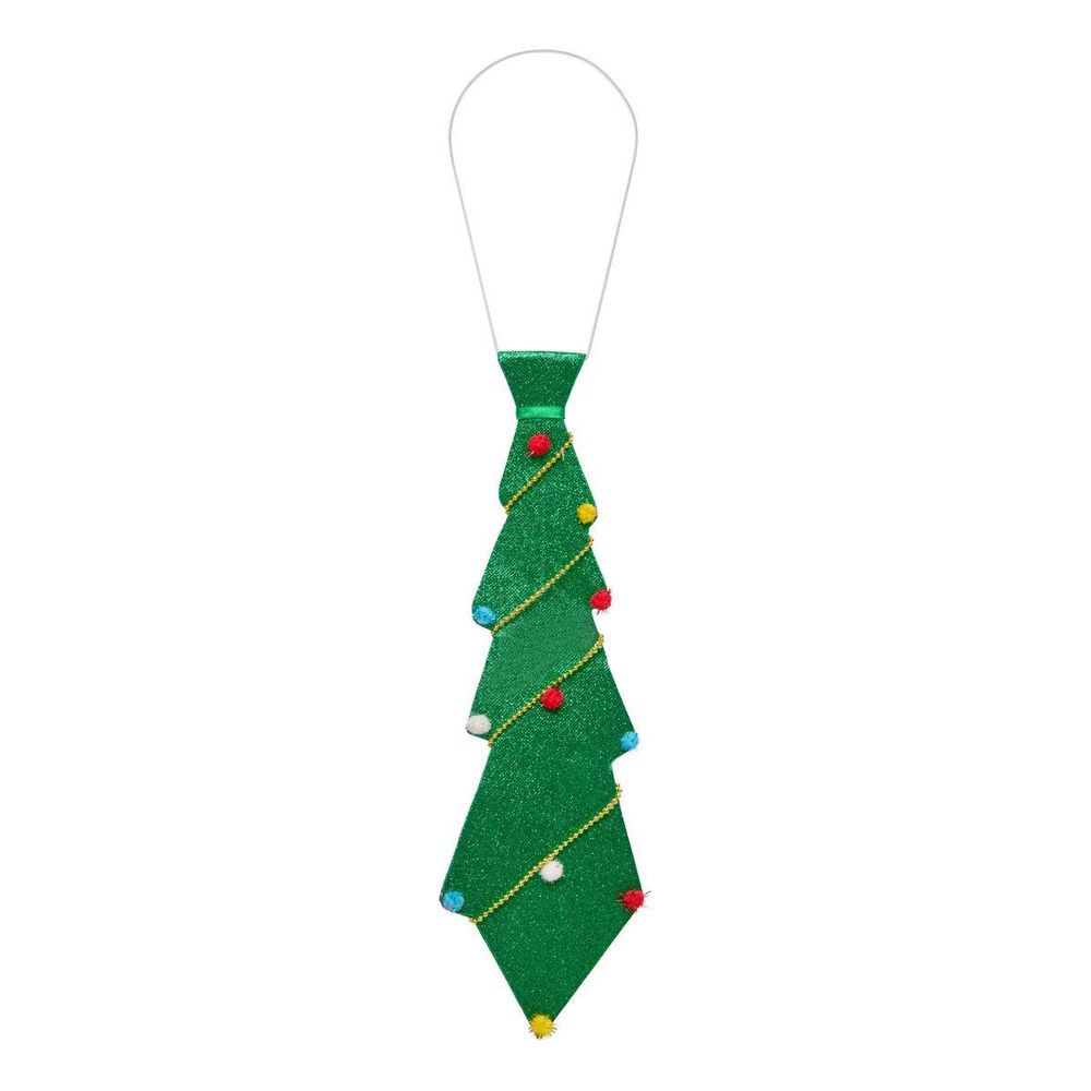 Cravate de noël adulte forme sapin h. 40 cm