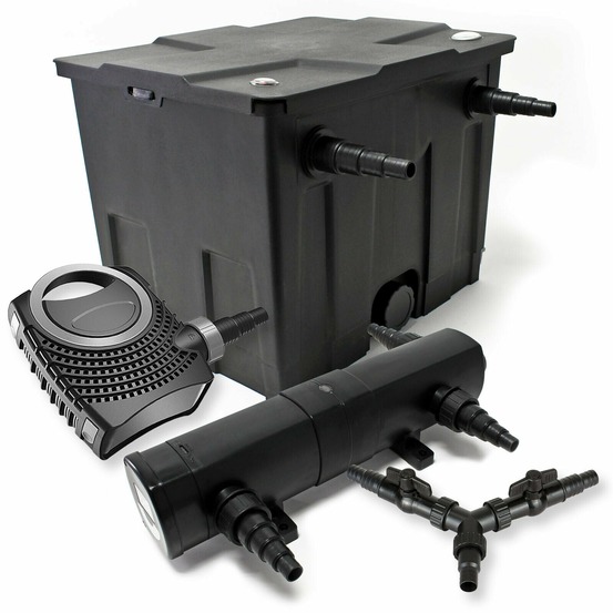 Kit de filtration de bassin 12000 litres 24 watts stérilisateur pompe 70 watts