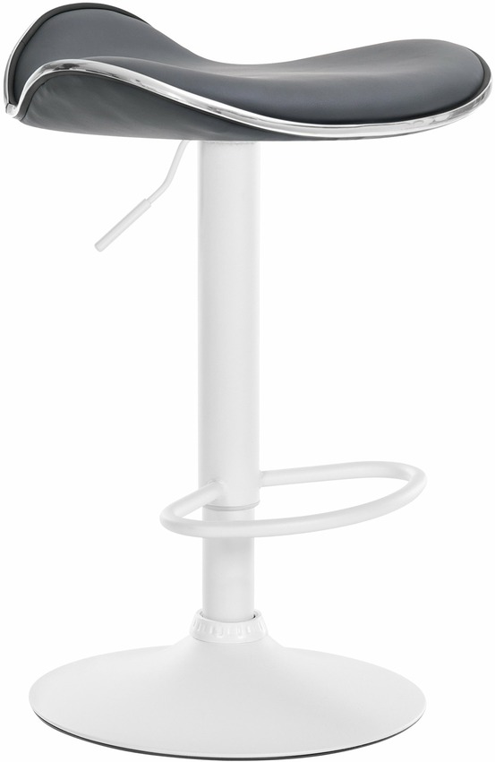Tabouret de bar shanghai simili cuir blanc