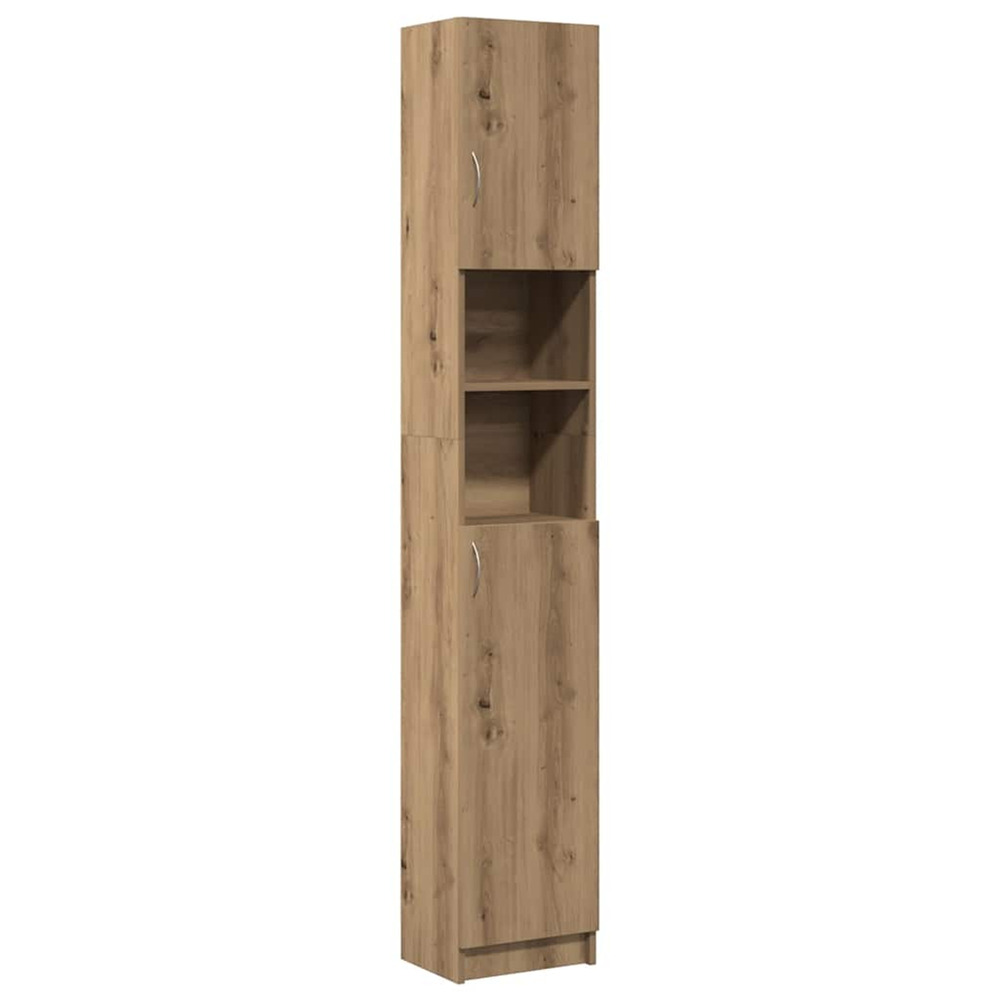 Meuble de salle de bain chêne artisanal 32x25,5x190 cm bois d'ingénierie