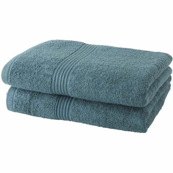 2 serviettes de toilette 50 x 90 cm 100% coton- paon