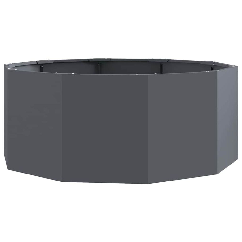 Jardinière d'extérieur anthracite 90 x 90 x 35 cm acier
