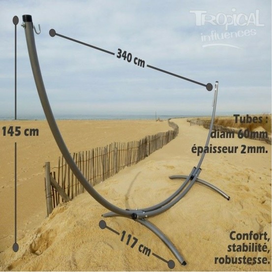 Support de hamac metal azteka relax xl