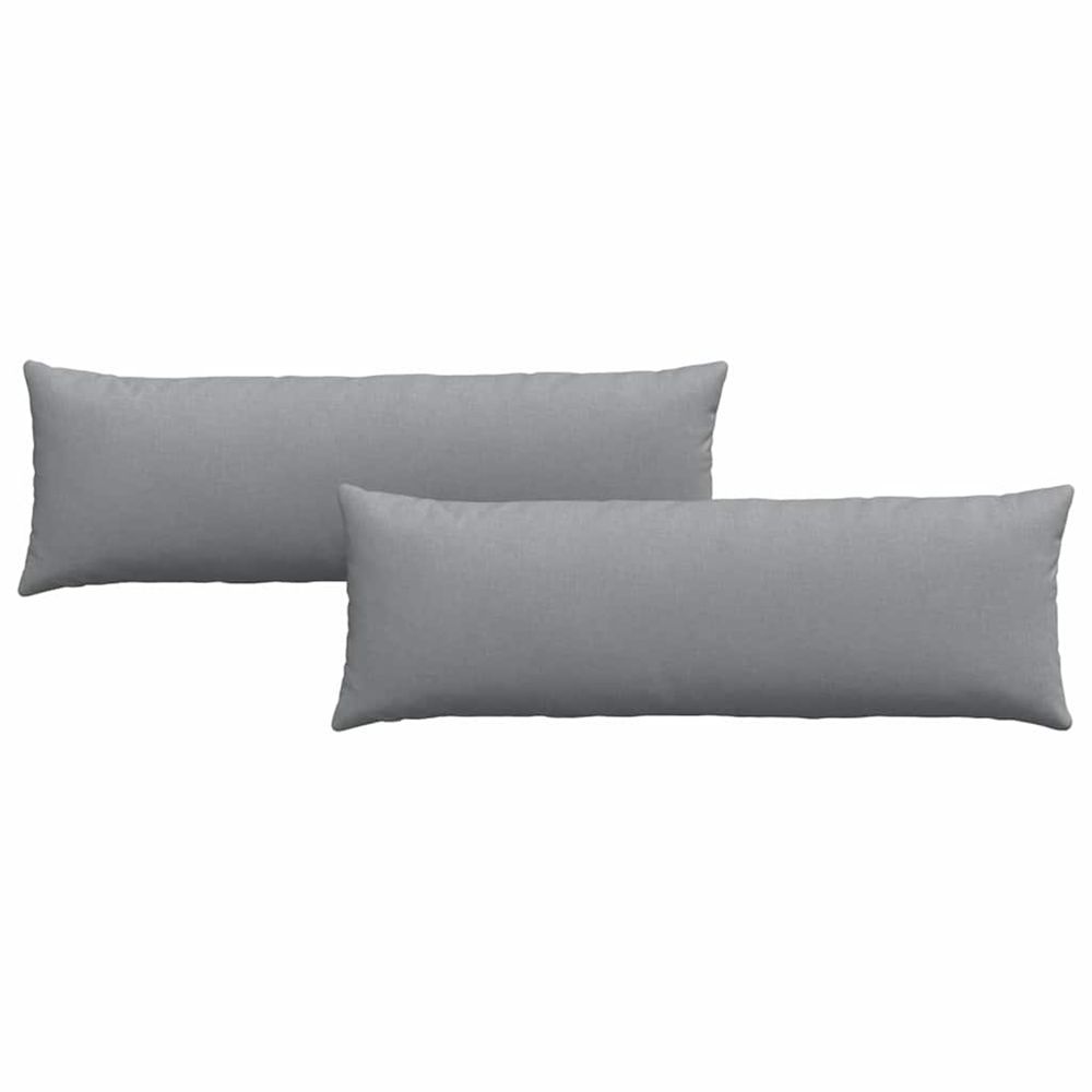 Coussins de canapé 2 pc tissu gris clair 120 x 40 cm
