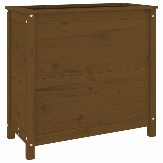 Jardinière marron miel 82,5x40x78 cm bois massif de pin