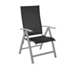 Lot de 2 fauteuils multi-positions pliants elegance - blanc/graphite  - alu/toile tpep
