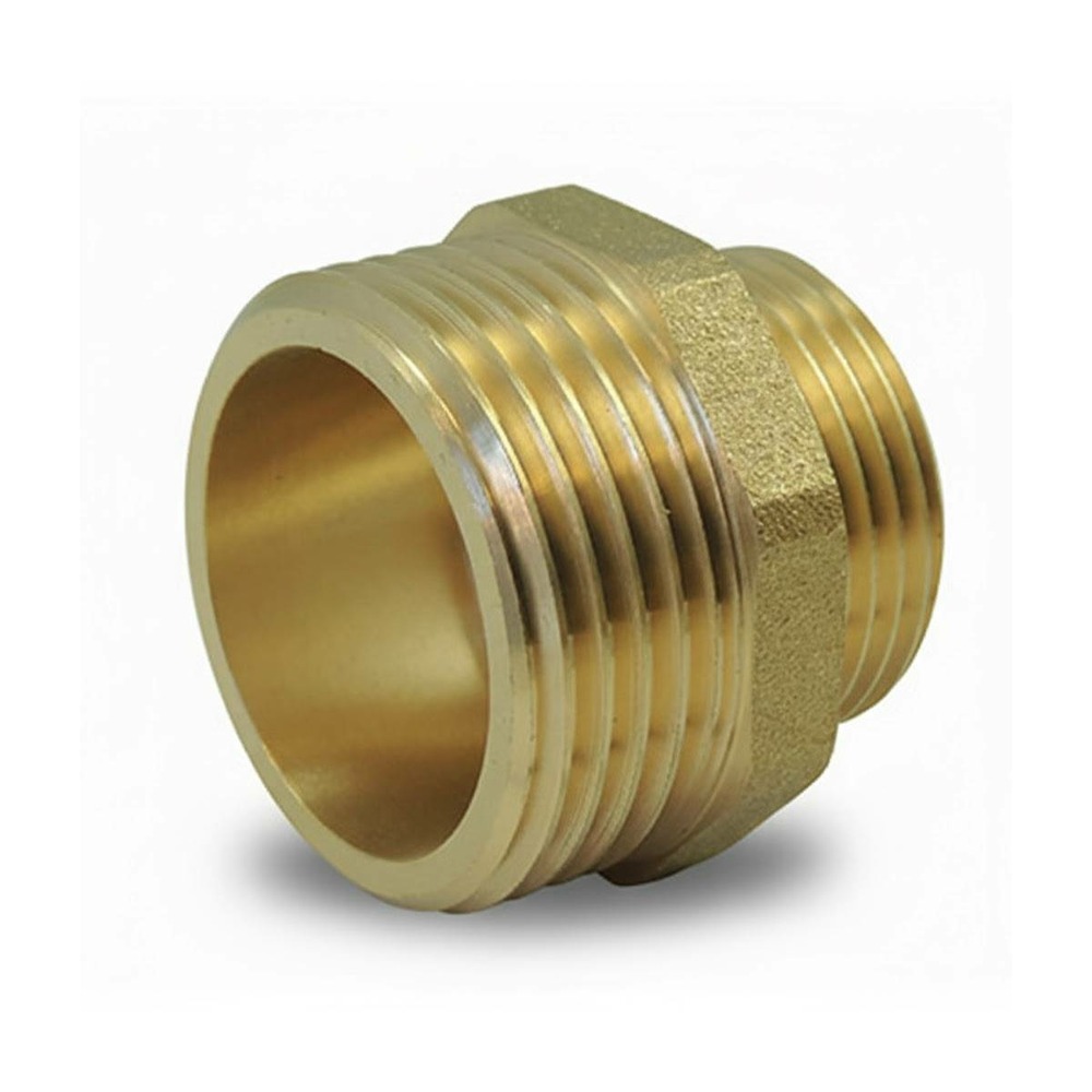 Mamelon réduit laiton mâle/mâle pn16 - raccord filetage gaz plomberie - ø a: 1''