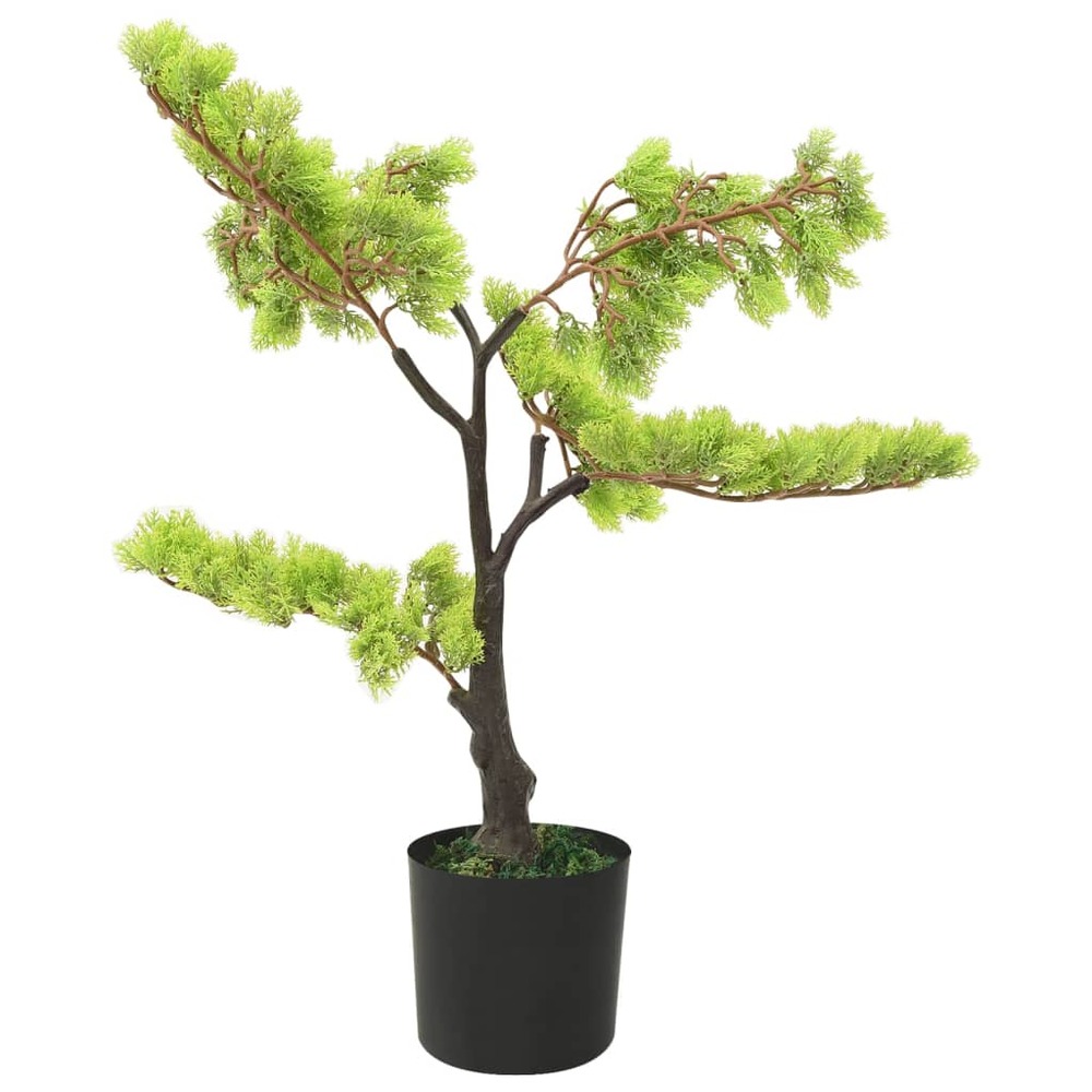 Bonsaï de cyprès artificiel avec pot 60 cm vert