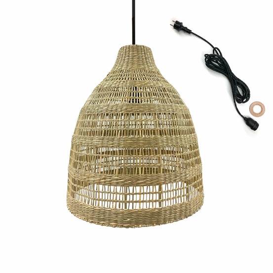 Suspension d'extérieur freya long bois herbe marine d49 cm