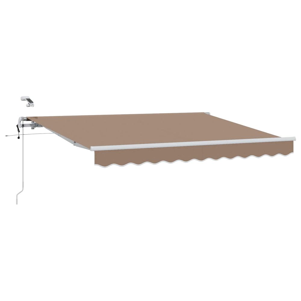Auvent rétractable taupe 400 × 350 cm polyester