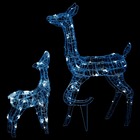 Famille de rennes de décoration acrylique 160 led blanc froid