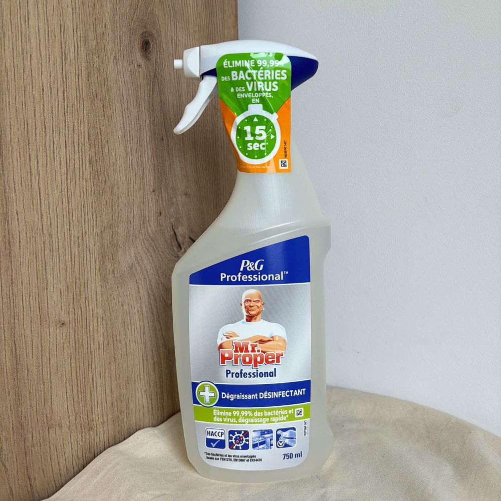 Mr propre spray 750 ml – dégraissant & désinfectant pour surfaces cuisine