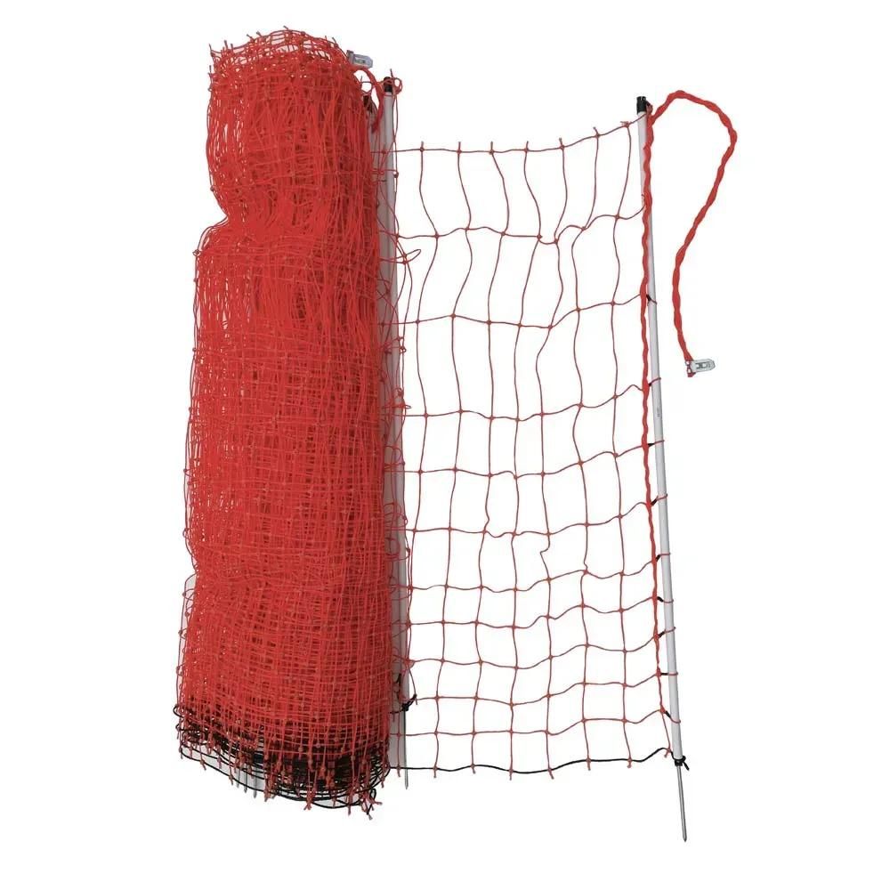 Filet enclos non électrifiable volaille orange hauteur 110 cm longueur 25 m