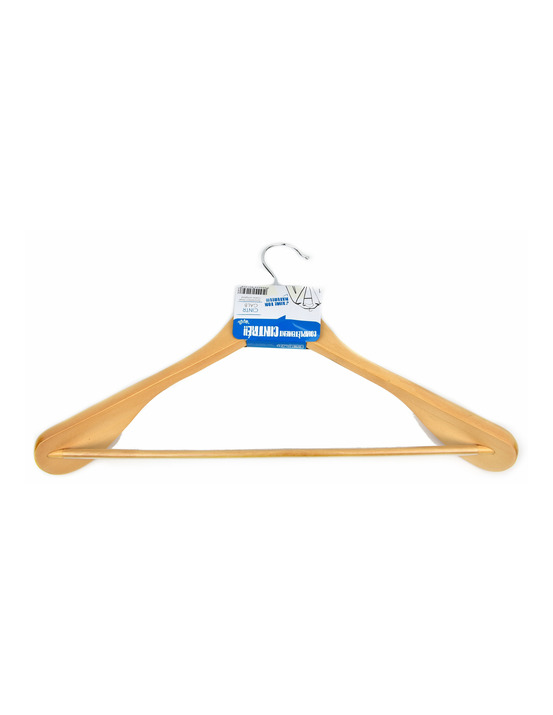 Cintre bois naturel galbé antiglisse