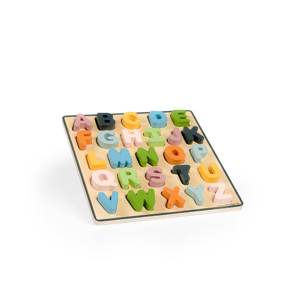 Puzzle d alphabet en bois majuscules