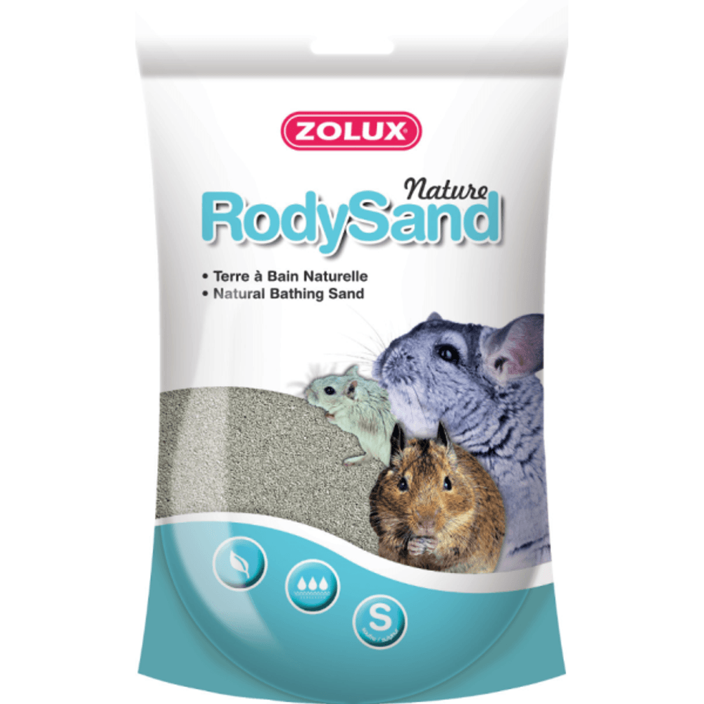 Terre à bain pour chichillas rody sand 2l (lot de 2)