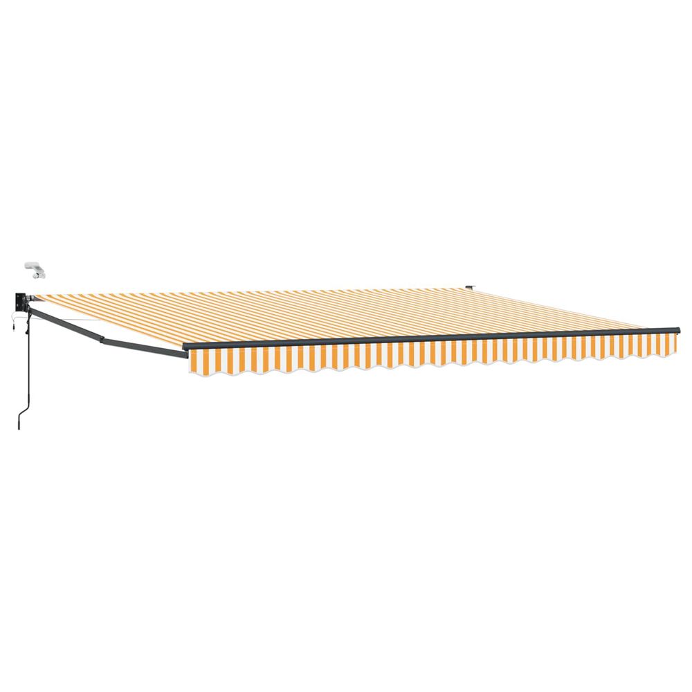 Auvent rétractable électrique jaune et blanc 4 × 3 m