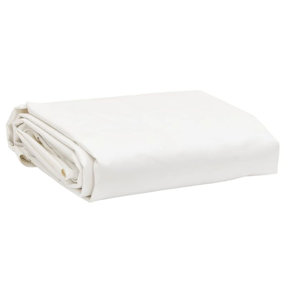 Bâche 650g / m² blanc 1,5 x 2 m toile avec revêtement en pvc