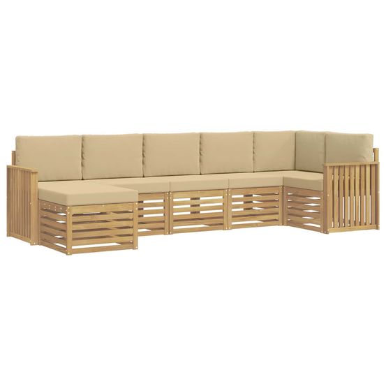 Ensemble de canapés d'extérieur 7 pc blanc et beige