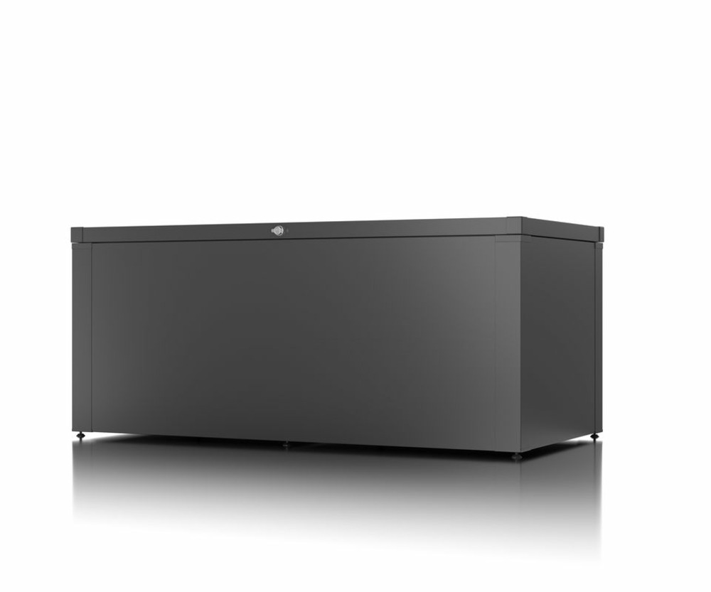 Coffre de rangement polyvalent - taille m - anthracite - 159x76,5x68,2 - acier