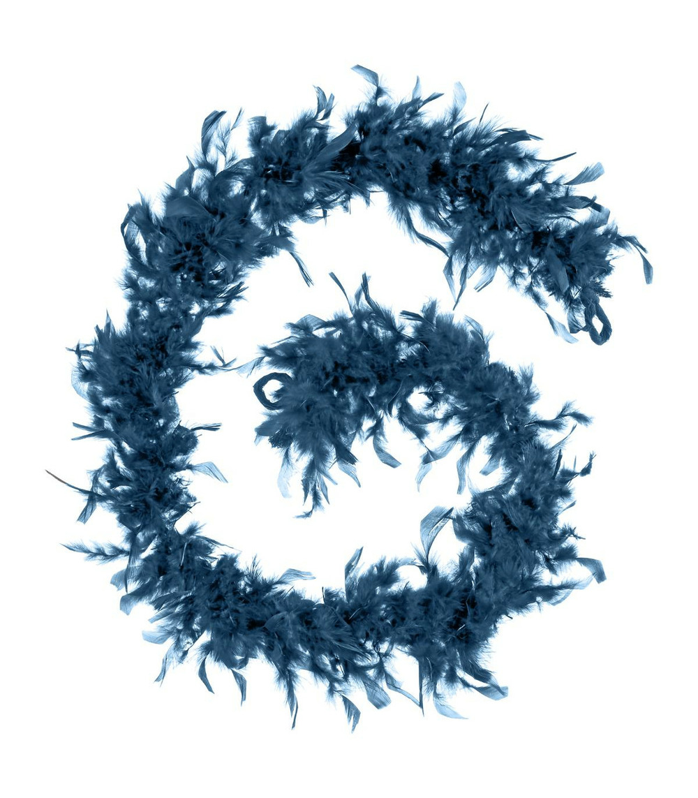 Guirlande de noël large 9 cm boa plumes longueur 1.8 mètres