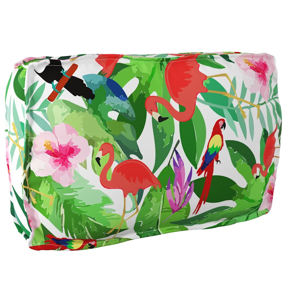 Coussin floral multicolore 70 x 40 x 12 cm tissu oxford
