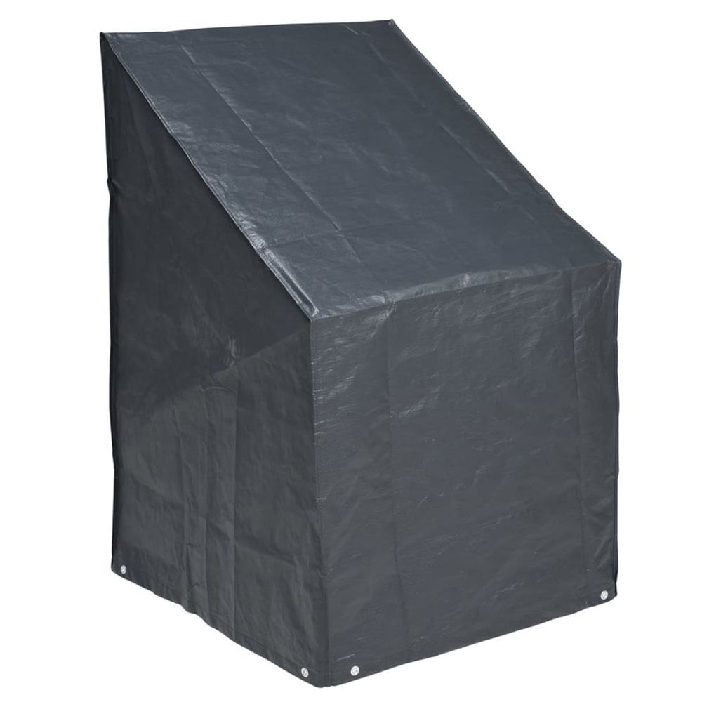 Housse pour chaises empilées 110 x 68 x 68 cm pe gris foncé