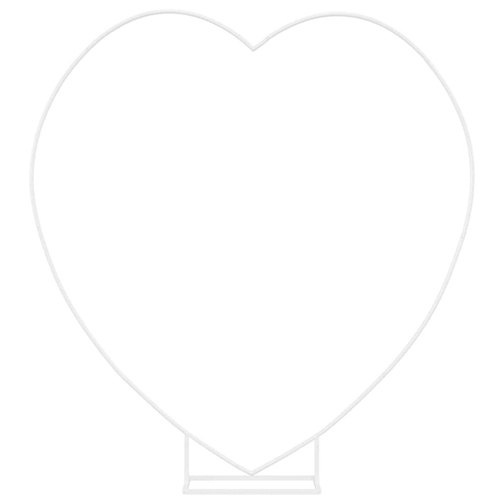 Arche de mariage blanc 195 x 35 x 211 cm acier