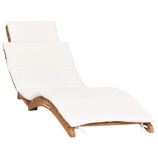 Chaise longue pliable avec coussin