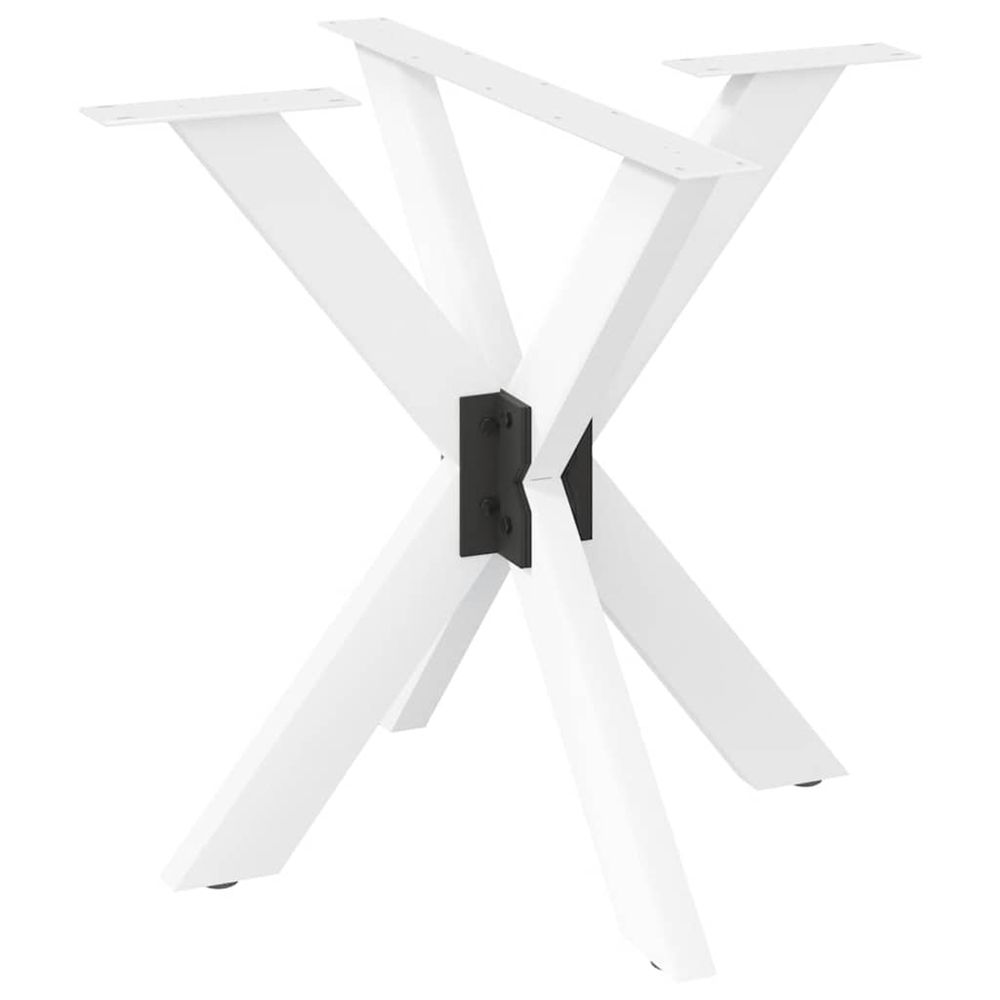 Pied de table à manger en forme d'araignée, blanc, 85 x 85 x (72-73) cm, acier