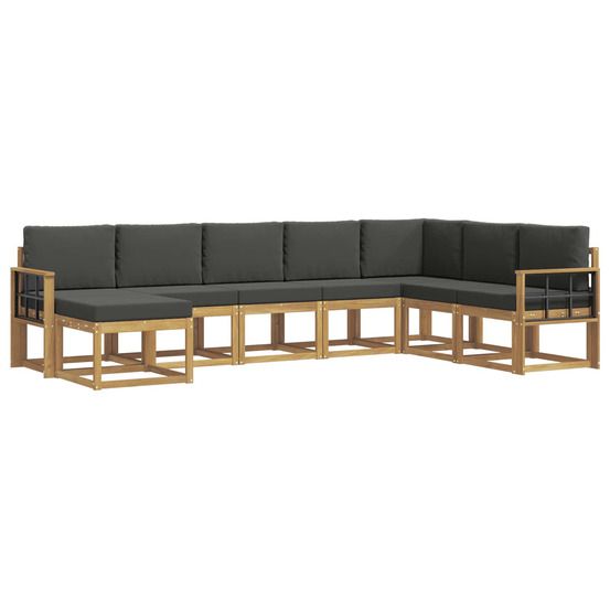 Ensemble de canapés d'extérieur 8 pc blanc et anthracite