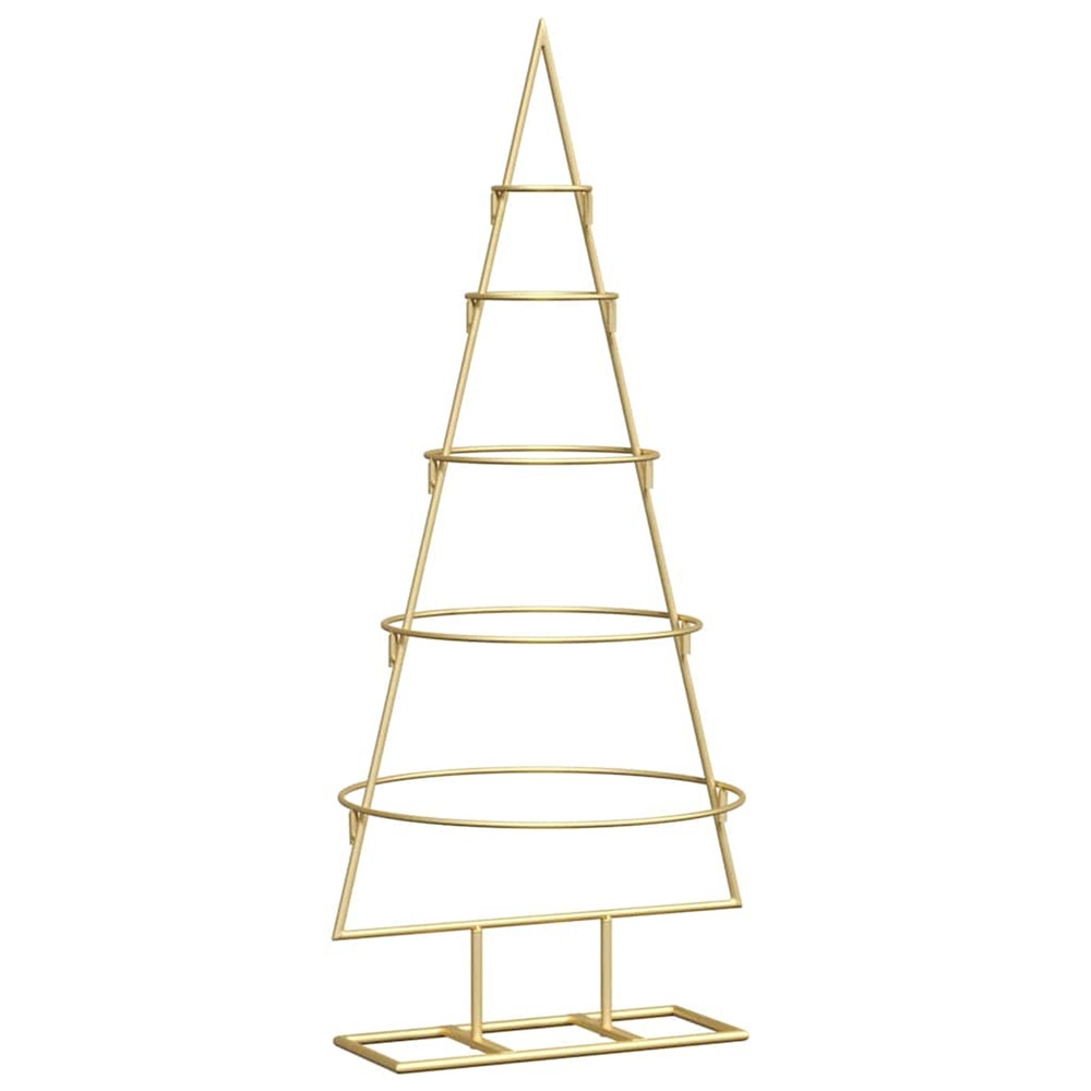 Arbre de noël en métal doré 90 cm acier peint par poudre