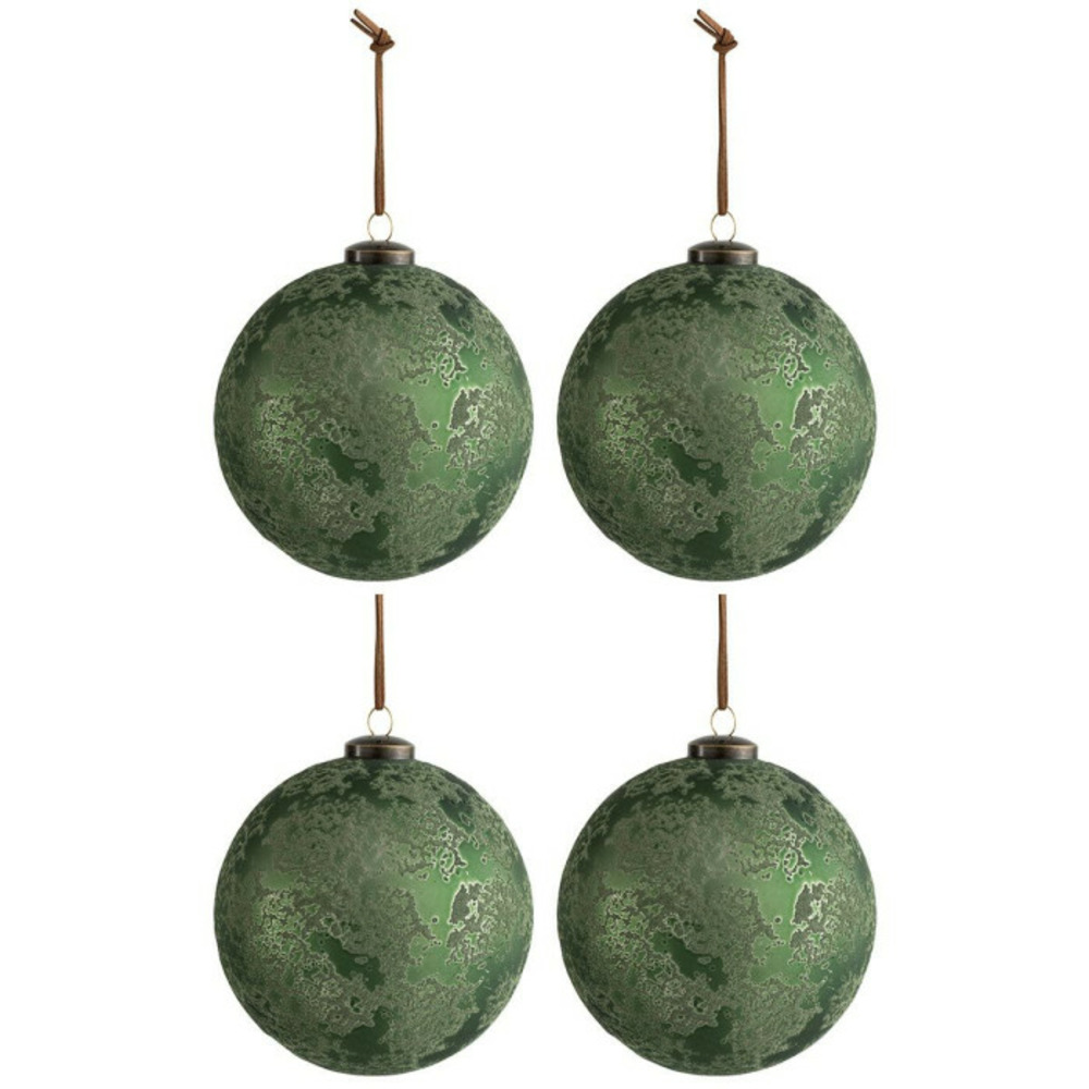 Lot de 4 boules de noël 
