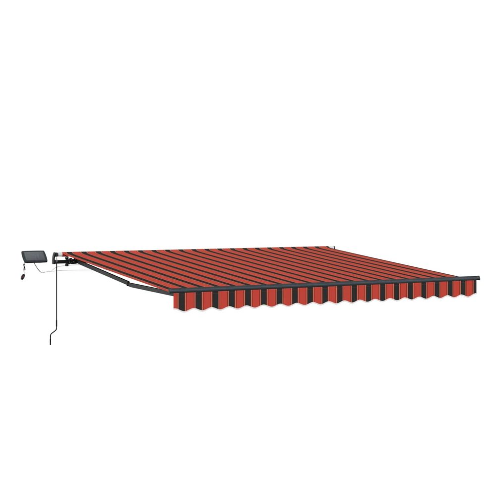 Auvent rétractable orange et marron 450 × 350 cm
