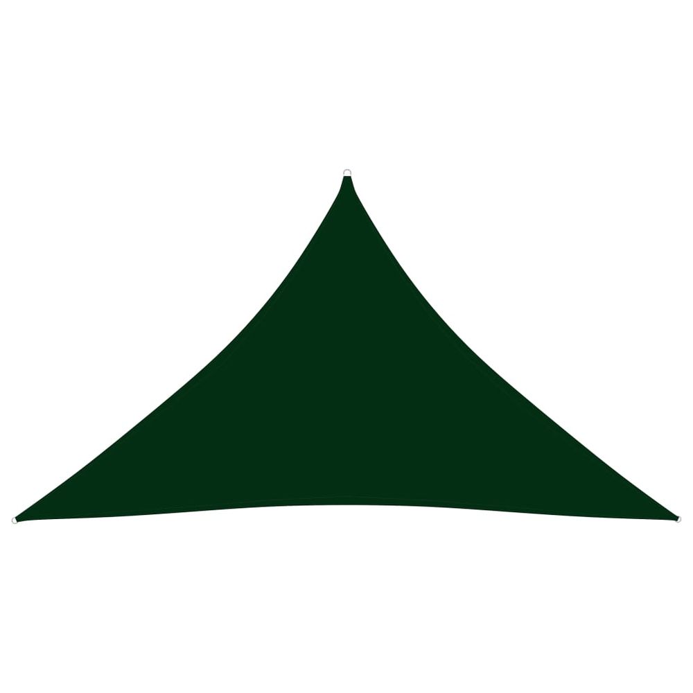 Voile parasol tissu oxford triangulaire 3,5 x 3,5 x 4,9m vert foncé