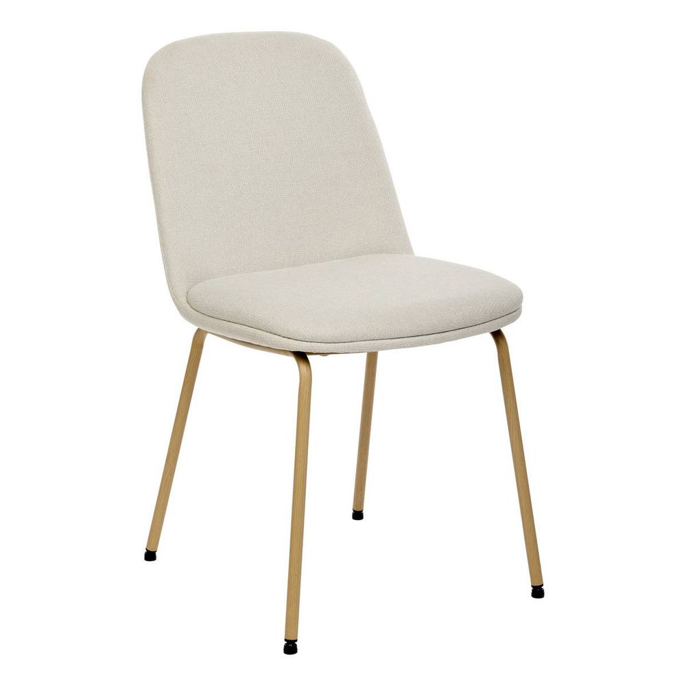 Chaise neora en tissu crème l58xl46xh82 cm