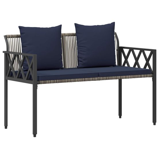 Bancs d'extérieur 2 -seater 116 x 56 x 75 cm polyrotin