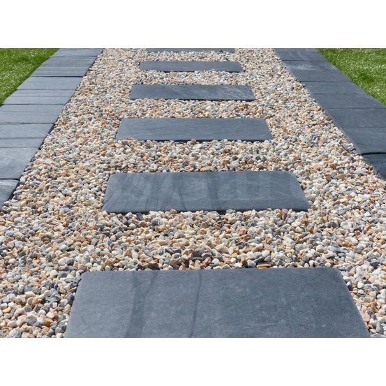 Pas japonais ardoise patiné 50x25 - pack de 10 pièces