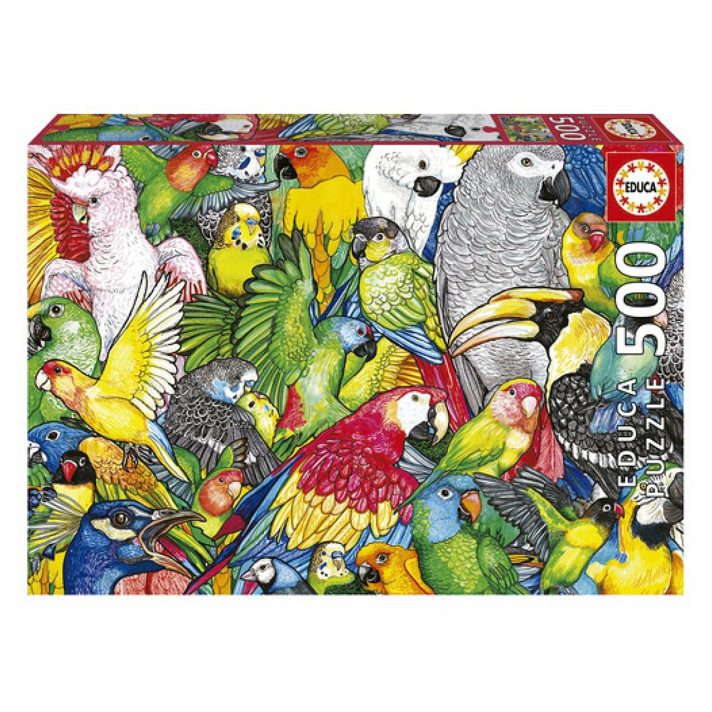 Puzzle perroquets - 500 pièces - educa borras