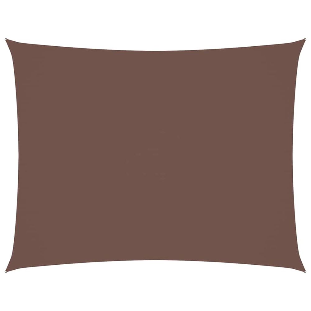 Voile de parasol tissu oxford rectangulaire 3,5x4,5 m marron