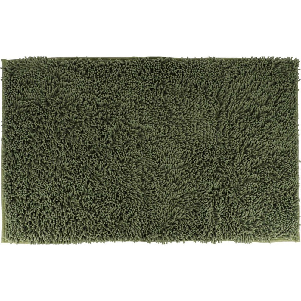 Tapis microfibre petite chenille 50x80 cm - kaki
