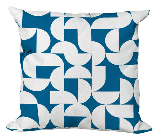 Lot de 2 coussins extérieur - 40x40x15 - eclypse mer